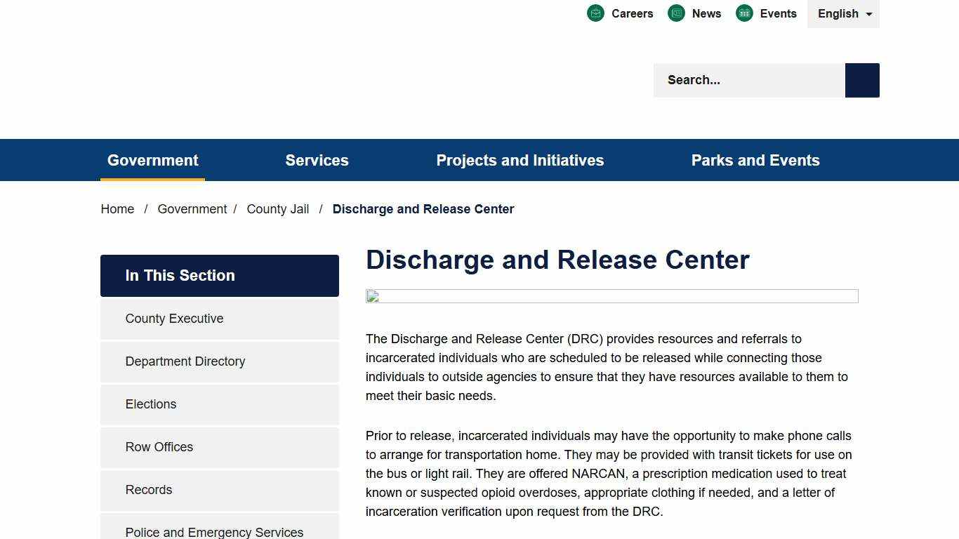 Discharge and Release Center - Allegheny County, PA